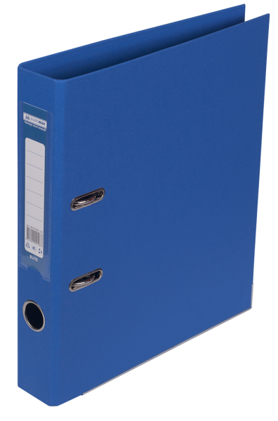 Папка-реєстратор BUROMAX, А4, 50 мм, 2D кільця, картон ламінований, синя